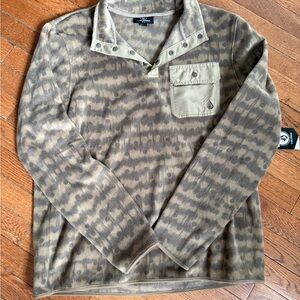 Volcom Tan Patterned Snap Shirt